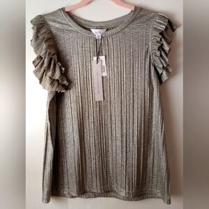 NWT Nichole Miller Festive Shirt L